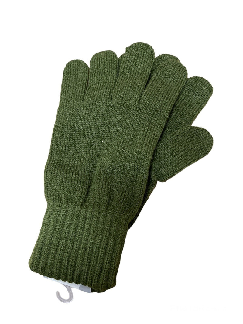 DENTS Acrylic Knitted Gloves Winter Warm Mens Soft Sports Snow Ski Knit - Khaki - One Size - NuSea