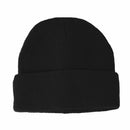 DENTS Fine Knit Turn Up Beanie Warm Winter Hat Plain Ski Thermal - Black - NuSea