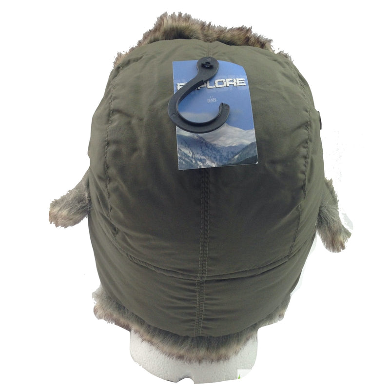 DENTS Russian Ushanka Trapper Hat Ski Army Aviator Trooper - Khaki - 55cm - NuSea