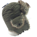 DENTS Russian Ushanka Trapper Hat Ski Army Aviator Trooper - Khaki - 55cm - NuSea
