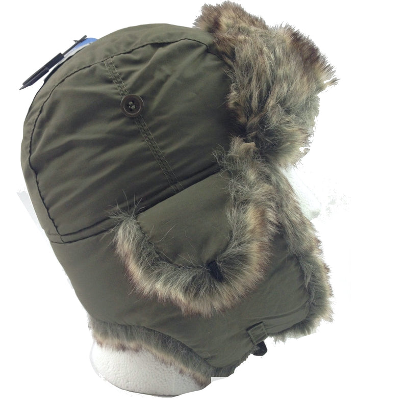DENTS Russian Ushanka Trapper Hat Ski Army Aviator Trooper - Khaki - 55cm - NuSea