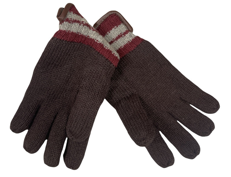 DENTS Wool Gloves Winter w/ Warm Fleece Insulated Thermal Knitted - Brown - NuSea