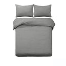 Designer Selection Ascot Embossed Quilt Cover Set Grey Queen - NuSea