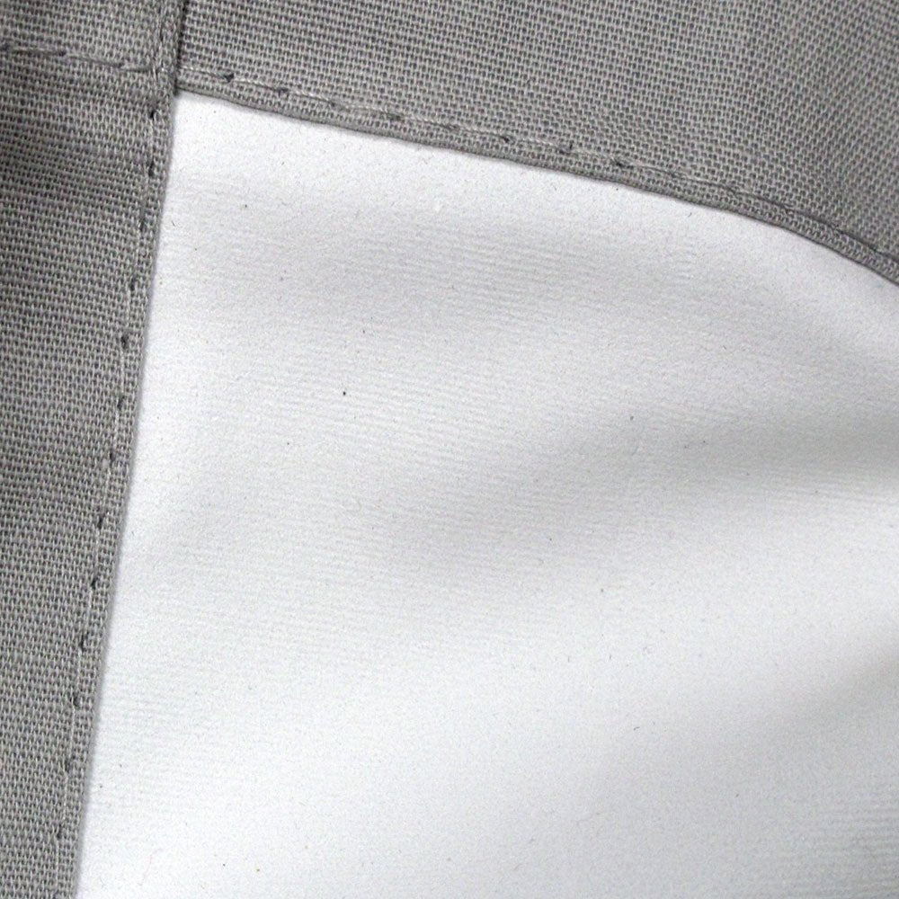 Designers Choice Pair of Linen Cotton Coated Eyelet Curtains Grey 140 x 213cm - NuSea
