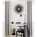 Designers Choice Pair of Linen Cotton Coated Eyelet Curtains Grey 140 x 213cm - NuSea