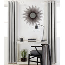 Designers Choice Pair of Linen Cotton Coated Eyelet Curtains Grey 140 x 213cm - NuSea