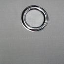 Designers Choice Pair of Linen Cotton Coated Eyelet Curtains Grey 140 x 213cm - NuSea