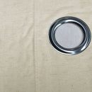 Designers Choice Pair of Linen Cotton Coated Eyelet Curtains Natural 140 x 213cm - NuSea