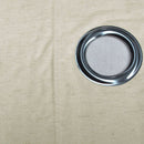 Designers Choice Pair of Linen Cotton Coated Eyelet Curtains Natural 140 x 213cm - NuSea
