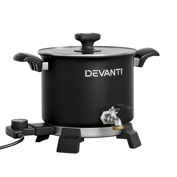 Devanti 5L Wax Melter Candle Making 1200W Melting Pot Furnace Quick Pour Spout Soy Soap - NuSea