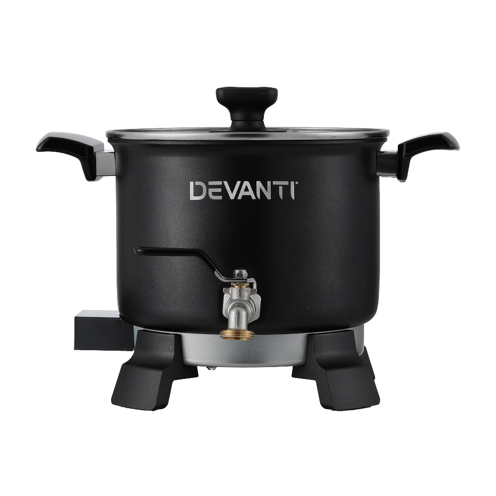 Devanti 5L Wax Melter Candle Making 1200W Melting Pot Furnace Quick Pour Spout Soy Soap - NuSea