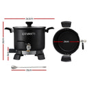 Devanti 5L Wax Melter Candle Making 1200W Melting Pot Furnace Quick Pour Spout Soy Soap - NuSea