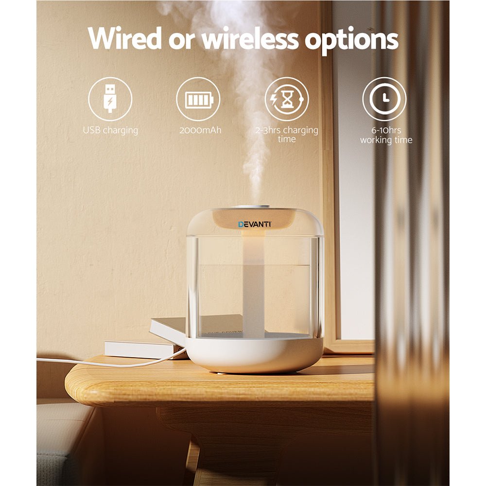 Devanti Aroma Diffuser Aromatherapy Humidifier 1L - NuSea