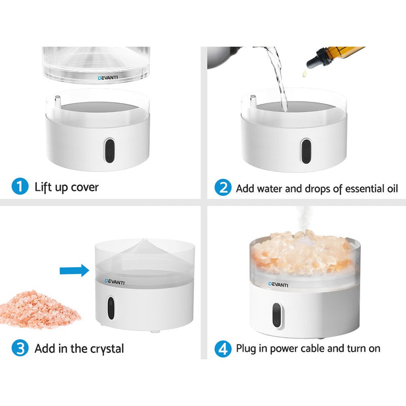 Devanti Aroma Diffuser Aromatherapy Humidifier 220ml - NuSea
