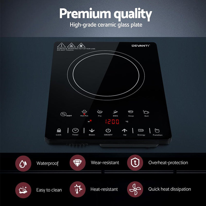 Devanti Electric Ceramic Cooktop 30cm - NuSea