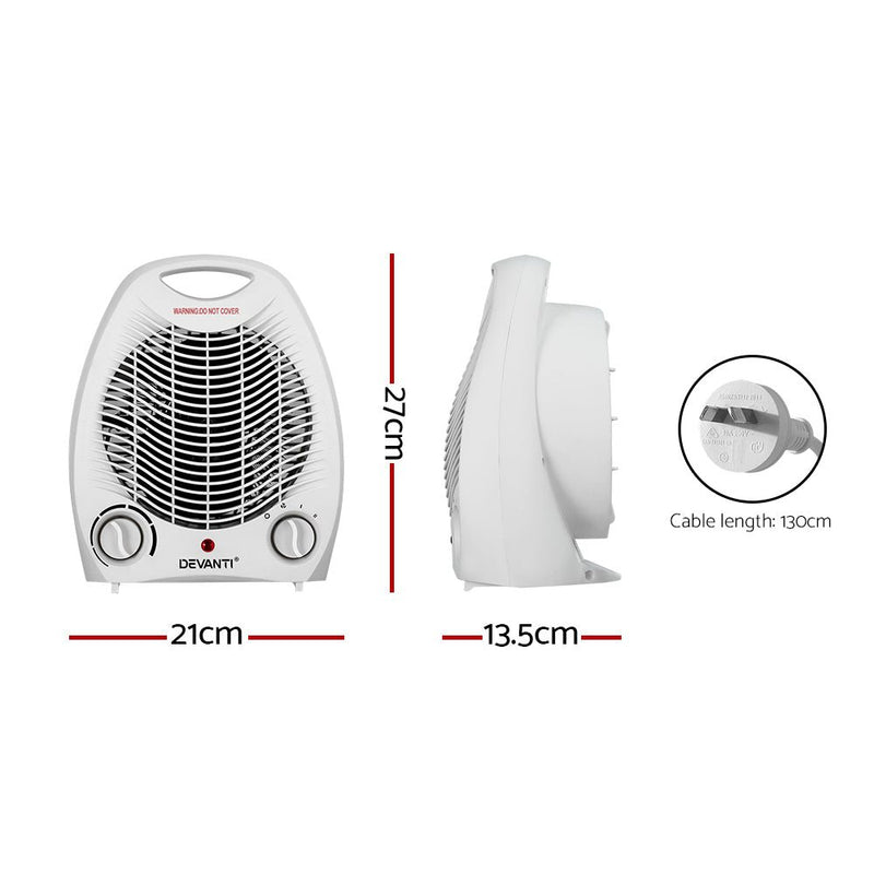 Devanti Electric Fan Heater 2000W - NuSea