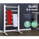 Devanti Electric Heated Towel Rail Rack 6 Bars with Timer Clothes Dry Warmer - NuSea