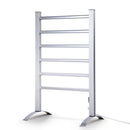 Devanti Electric Heated Towel Rail Rack 6 Bars with Timer Clothes Dry Warmer - NuSea