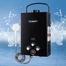 Devanti Portable Gas Water Heater 8L/Min LPG System Black - NuSea
