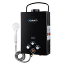 Devanti Portable Gas Water Heater 8L/Min With Pump LPG System Black - NuSea