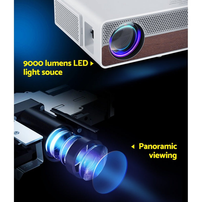 Devanti Portable Wifi Video Projector 4K Home Theater HDMI 1080P Native - NuSea