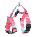 Dog Double - Lined Straps Harness and Lead Set Leash Adjustable L MARBLE PINK - NuSea