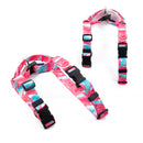 Dog Double - Lined Straps Harness and Lead Set Leash Adjustable L MARBLE PINK - NuSea