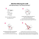 Dog Double - Lined Straps Harness and Lead Set Leash Adjustable L NEON CAROL - PINK - NuSea