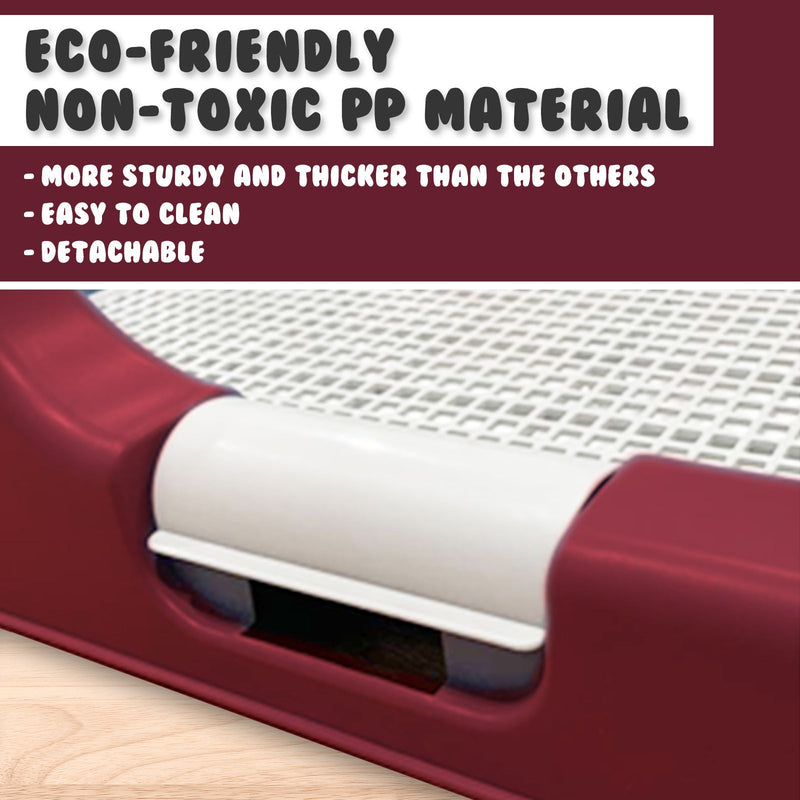 Dog Pet Potty Tray Training Toilet Raised Walls T1 WINE - NuSea