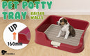 Dog Pet Potty Tray Training Toilet Raised Walls T1 WINE - NuSea