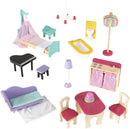 Dollhouse with Furniture for kids 120 x 88 x 40 cm (Model 3) - NuSea