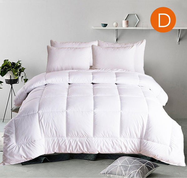 down alternative quilt doona 500gsm single - NuSea