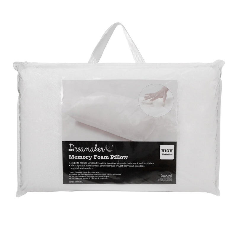 Dreamaker Memory Foam Pillow High Profile - NuSea