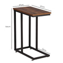 EKKIO C - Shaped End Table with Anti Slip Base (Walnut) - NuSea