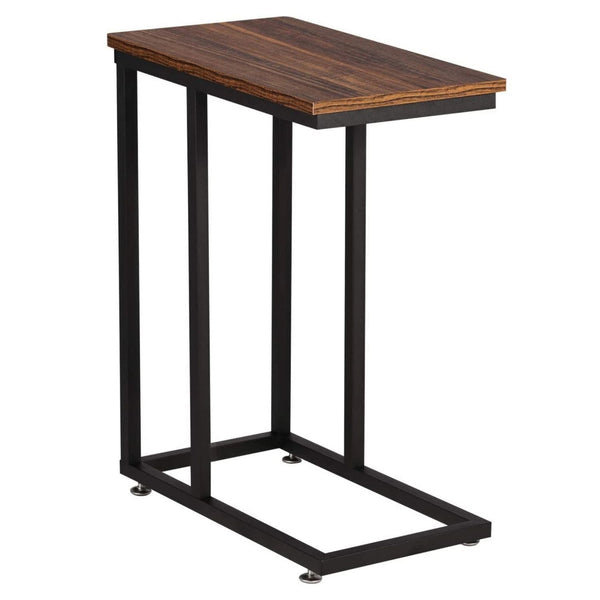 EKKIO C - Shaped End Table with Anti Slip Base (Walnut) - NuSea