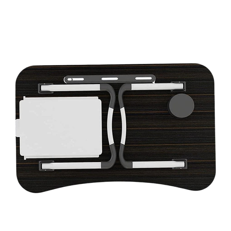 EKKIO Multifunctional Portable Bed Tray Laptop Desk with USB Charge Port (Black) - NuSea