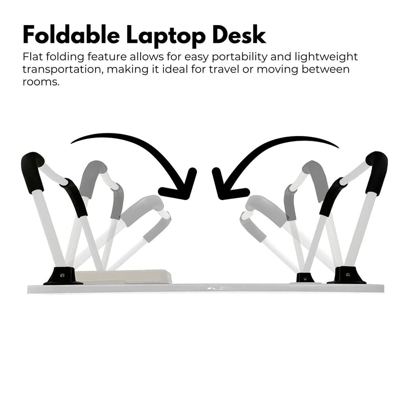 EKKIO Multifunctional Portable Bed Tray Laptop Desk with USB Charge Port (burlywood) - NuSea