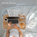 EKKIO Multifunctional Portable Bed Tray Laptop Desk with USB Charge Port (burlywood) - NuSea