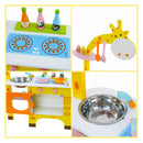 EKKIO Wooden Kitchen Playset for Kids (Giraffe Shape Kitchen Set) - NuSea