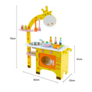 EKKIO Wooden Kitchen Playset for Kids (Giraffe Shape Kitchen Set) - NuSea