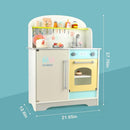 EKKIO Wooden Kitchen Playset for Kids (Japanese Style Kitchen Set, Silver) - NuSea