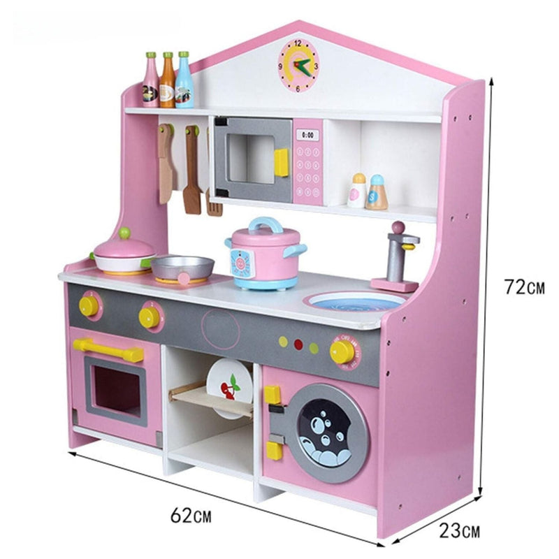 EKKIO Wooden Kitchen Playset for Kids (Japanese Style Kitchen Set, Violet) - NuSea