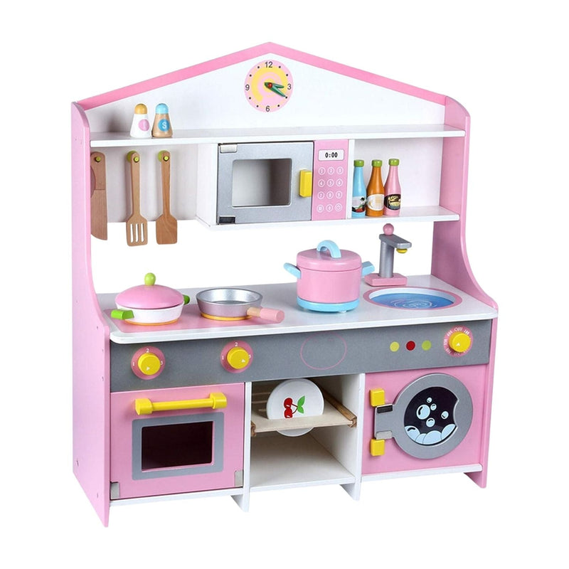 EKKIO Wooden Kitchen Playset for Kids (Japanese Style Kitchen Set, Violet) - NuSea
