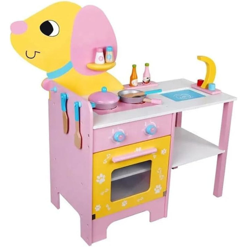 EKKIO Wooden Kitchen Playset for Kids (Puppy Shape Kitchen Set) - NuSea
