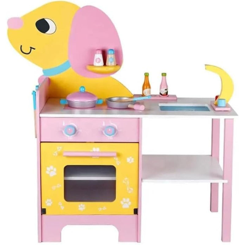 EKKIO Wooden Kitchen Playset for Kids (Puppy Shape Kitchen Set) - NuSea
