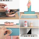 EKKIO Wooden Kitchen Playset for Kids (Refrigerator Kitchen Set) - NuSea