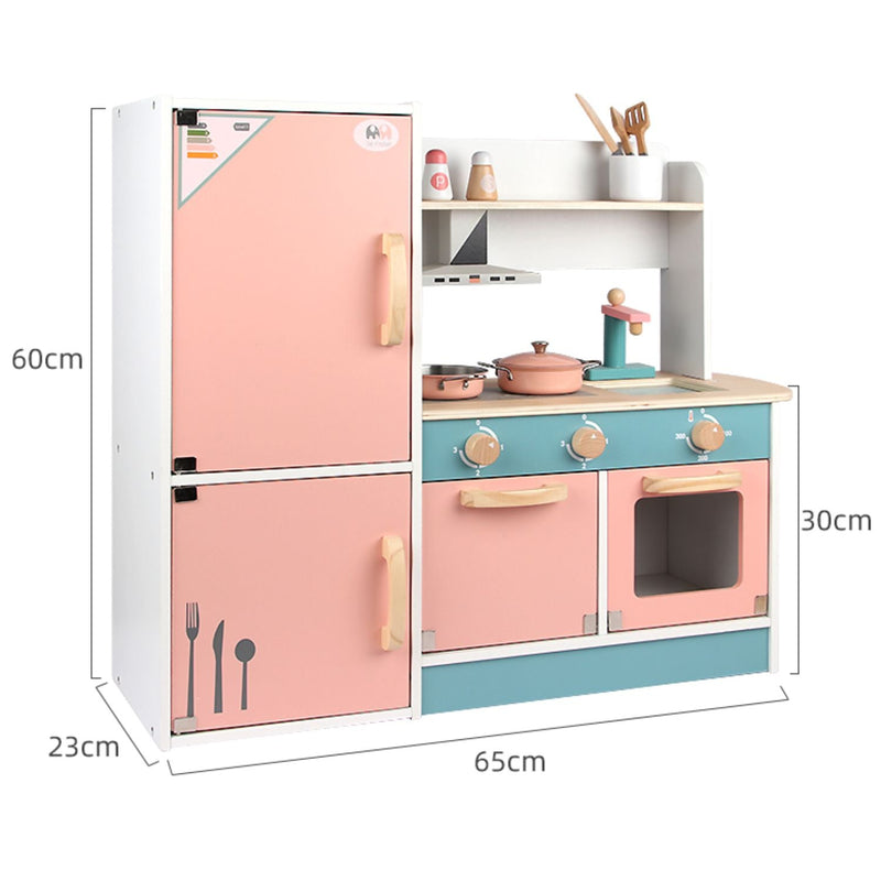 EKKIO Wooden Kitchen Playset for Kids (Refrigerator Kitchen Set) - NuSea