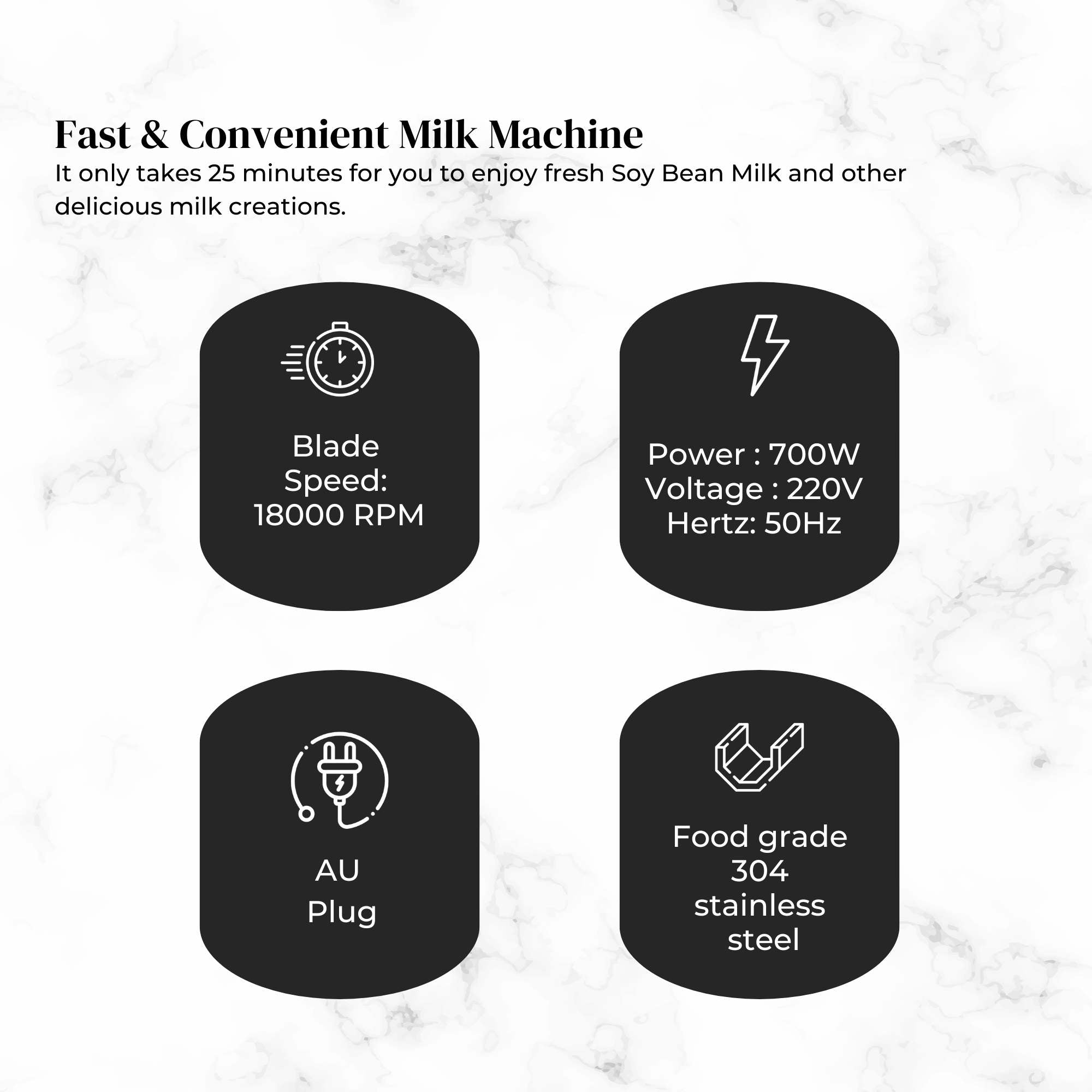 Electric Soy Bean Milk Maker Machine - Automatic Soya Almond Nut Blender - NuSea
