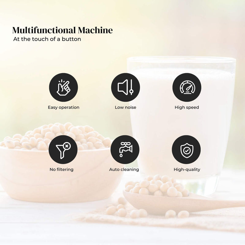 Electric Soy Bean Milk Maker Machine - Automatic Soya Almond Nut Blender - NuSea