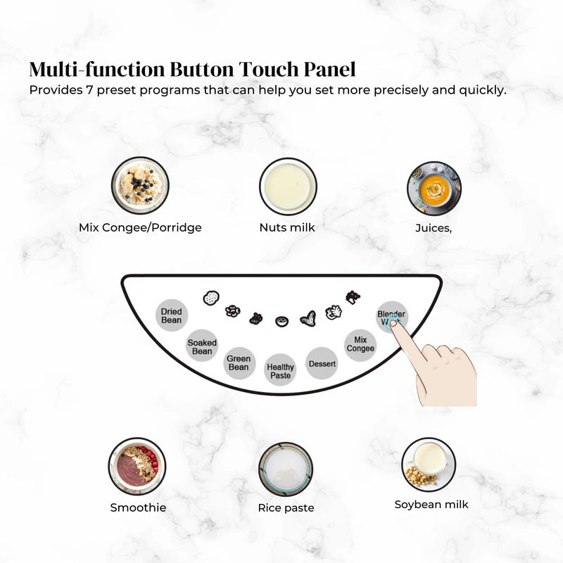 Electric Soy Bean Milk Maker Machine - Automatic Soya Almond Nut Blender - NuSea